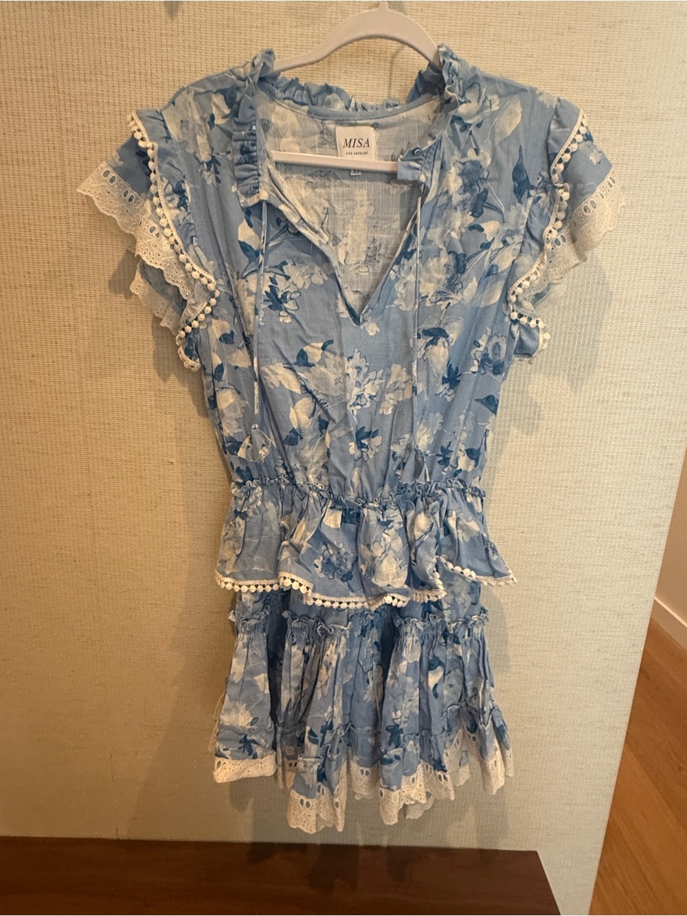 Misa Los Angeles blue floral dress